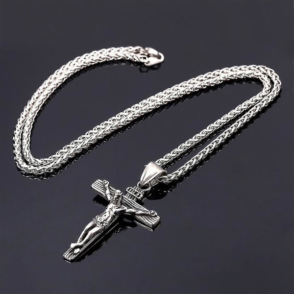 Muoti Christian Jesus Alloy Cross kaulakorut pitkäketjuinen yksinkertainen ristiriipus