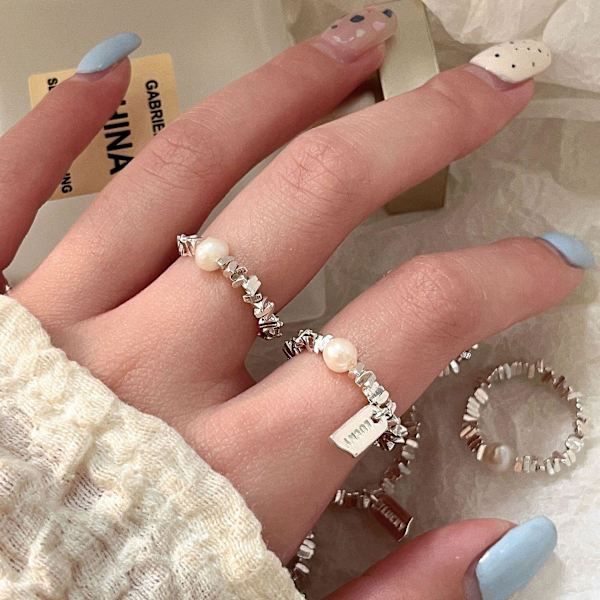 Ring 925 Silversmycken Pearl Modesmycken Ac8186 C322