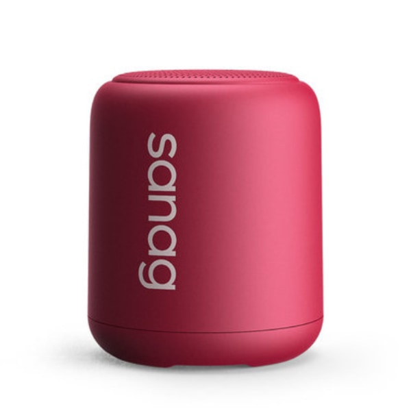 Bluetooth högtalare, ingen utomhus vattentät bärbar minihögtalare (rosaröd),