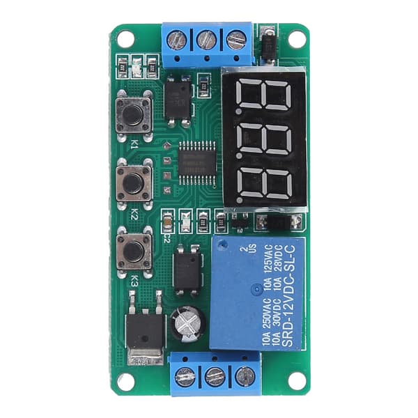 Enkanals Timerkontrollbryter Relémodul Trigger Syklus Justerbart Timerrelé 12V DC