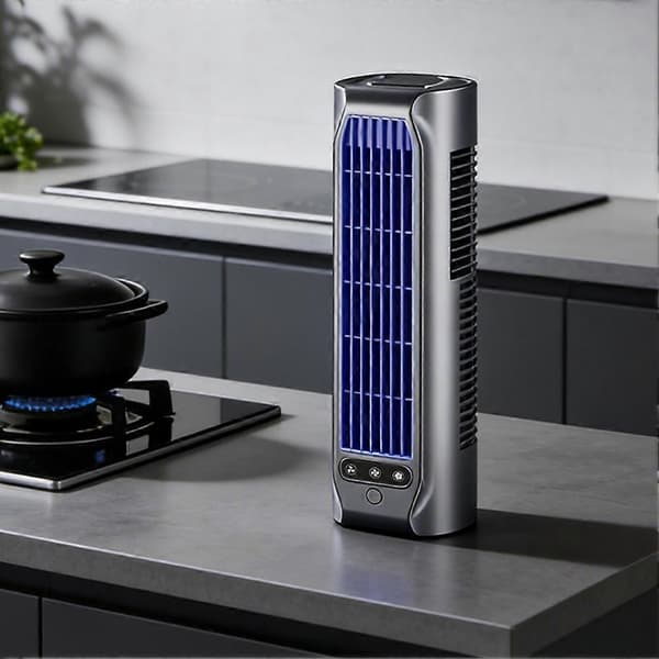 Stille personlig ventilator til kontorbord Bladløs bordventilator til soveværelse stue White