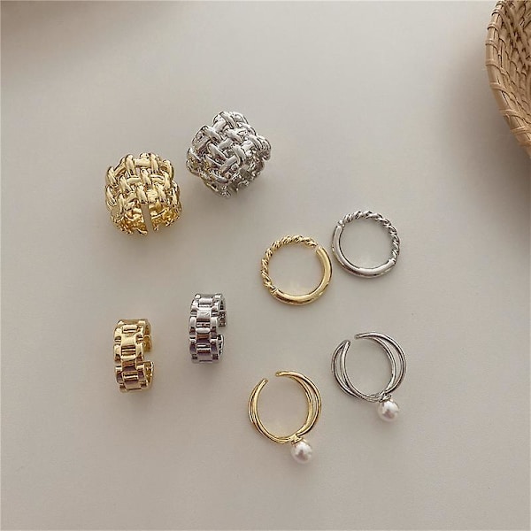 Ring Metallic Element Geometry Stud Girls&#39; Muotikorut AC1900