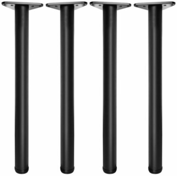 Mustat säädettävät pöydän jalat, 4 set korkeus pöytätuki: 72,5 cm, säädettävä + 2,5 cm