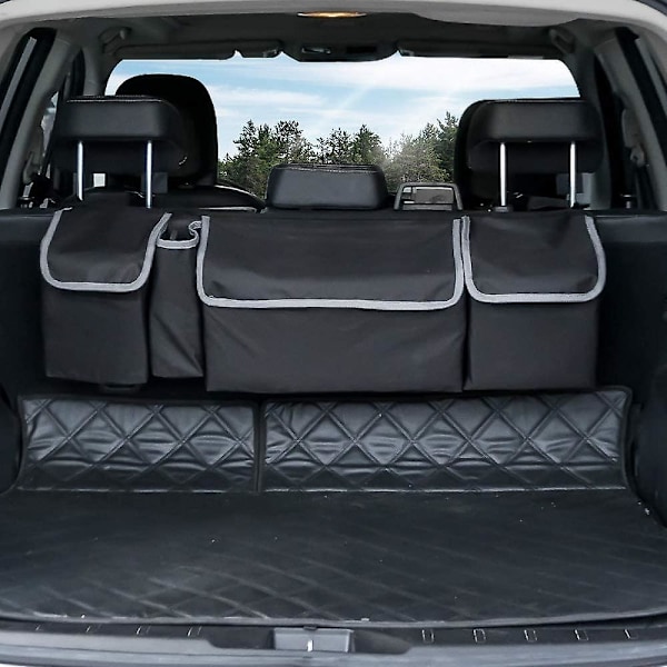 Car Organizer, Trunk Opbevaring og Trunk Organizer tilbyder dig den størst mulige opbevaringsplads. Brug den som bagageopbevaring på bagsædet og frigør den