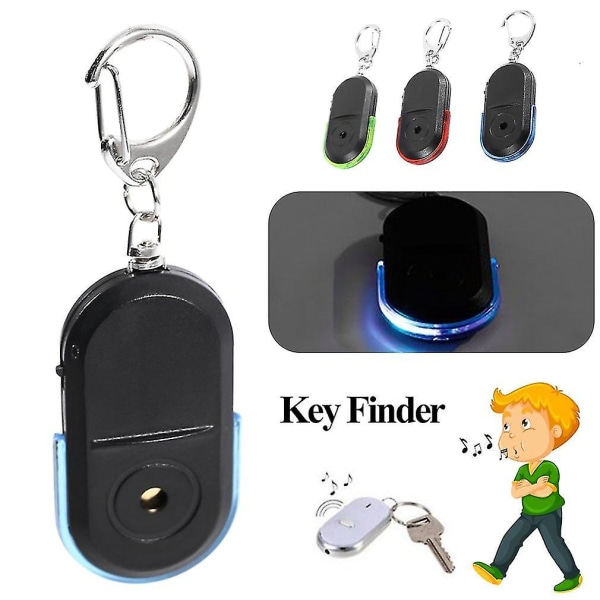 Mini Anti-förlorat larm Visselljud Nyckelring Finder Led Light Locator Keychain Larm