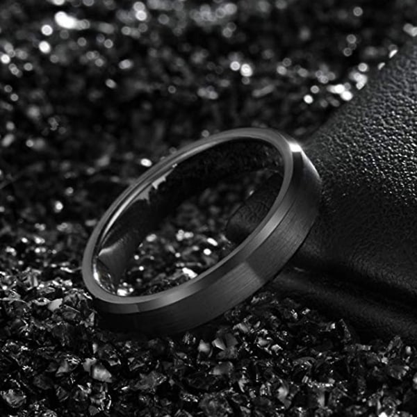 Bryllupsforlovelse 4mm Tungsten Carbide Band Ring Mænd Kvinder Finger Smykker Gave US 8