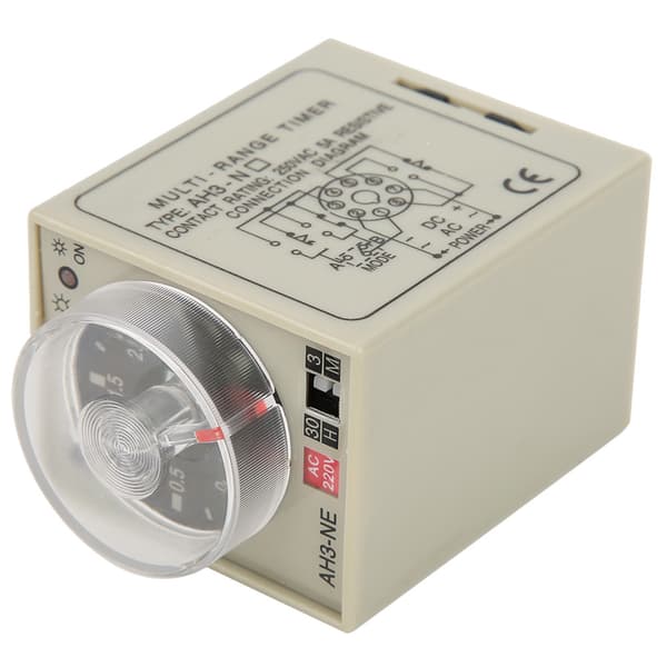 AH3 NE AC220V Mini Multi Tidsperiode Justerbart Forsinkelsesrelæ Dobbelt Position