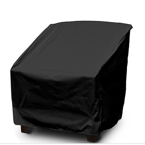 Havestolebetræk Støvbetræk til indendørs stole (sort 64x64x70/120 cm)，til beskyttelse af indendørs og udendørs møbler