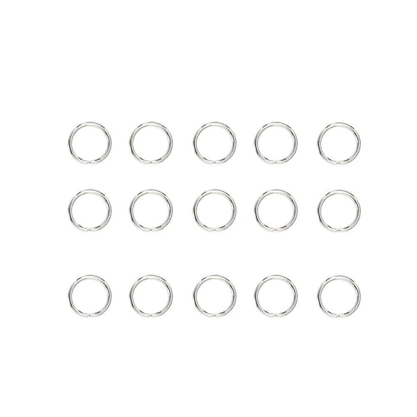 200 st 8x6 mm delade cirkelringar Smycken gör-det-självtillbehör Nyckelringar i rostfritt stål
