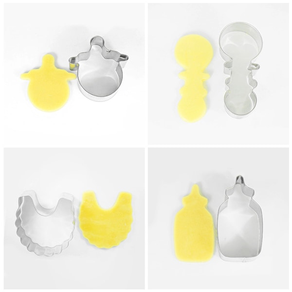 Baby Series 9 delar rostfritt stål Omelett Cookie Cutter Set,