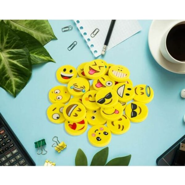 Novelty Erasers 144 bitar Emoji Rubbers Söta presenter till födelsedag Barnens dag Festival nyår jul, gul