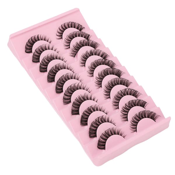 10 par DD Curl Wispy Fluffy Återanvändbara 3D Multi Layer Lösögonfransar för Smink Cosplay Typ 2