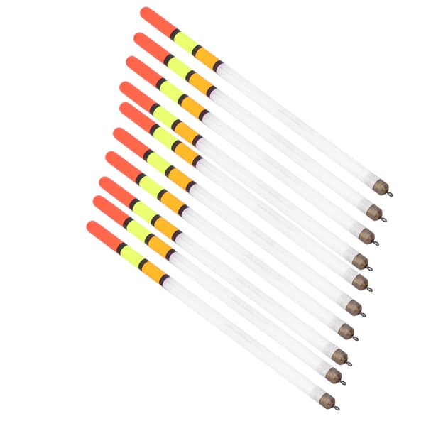 10 stk Holdbare Plastik Fiske-Flydere Bobber Stick Tube Multi-Formål Fiskefoder Agner Tilbehørssæt (2,5 hvid)