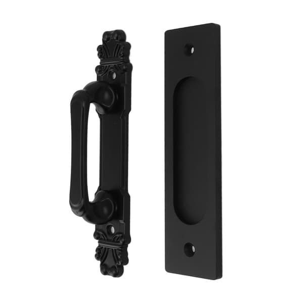 Dobbeltsidet skydedør hardware kit nem installation aluminiumslegering stalddøre