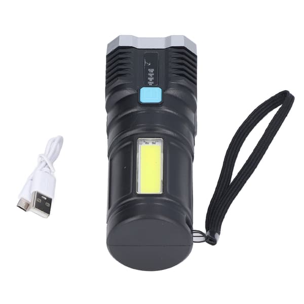 Quad Core Lysstærk LED Genopladelig USB Udendørs Multifunktionel Spotlight Batteriindikator
