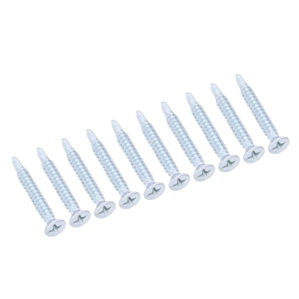 50 stk. krysshode selvborende skruer galvanisert karbonstål flatt hode 4,2x32mm