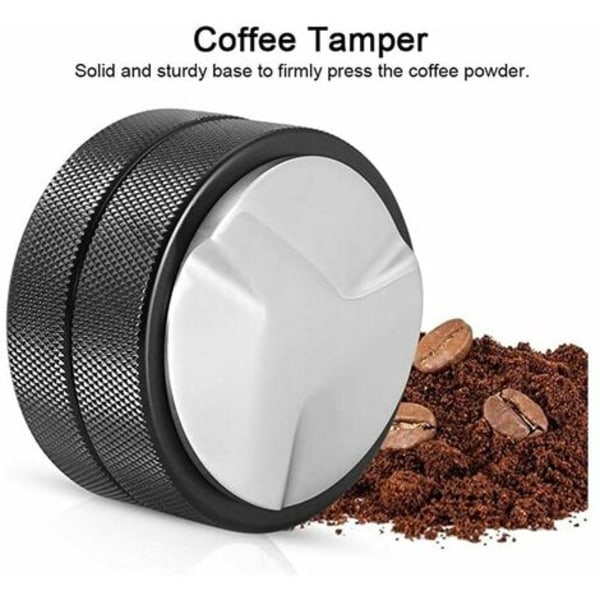 51mm Kahvipeukalointi Ruostumaton Teräs Ruosteenkestävä Barista Espresso Tamper Kahvipapupuristin Työkalu Heavy Duty Base Espress