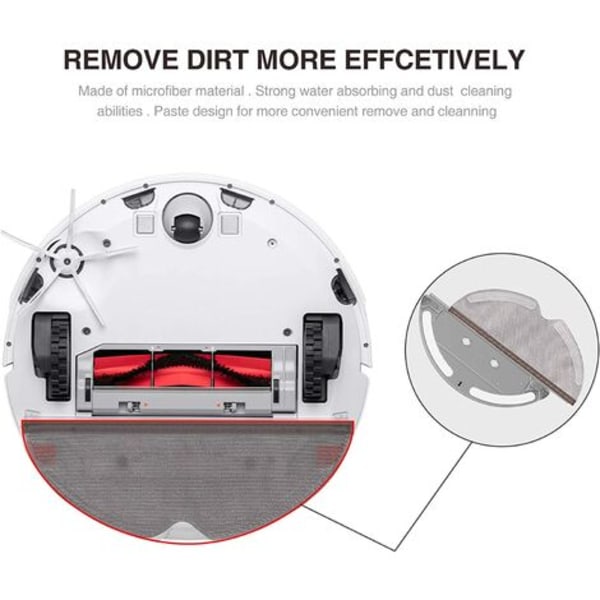 Sopii Xiaomi Roborock S5 MAX S50 S55 S6 S6 MAXV Full Hair Moppiin, (10 kpl)
