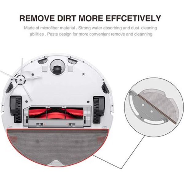 Velegnet til Xiaomi Roborock S5 MAX S50 S55 S6 S6 MAXV fuld hårmoppe, (10 stk.)
