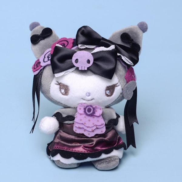 Pehmo sarjakuva täytetty nukke koululaukku riipus Kid 10cm Princess Kuromi