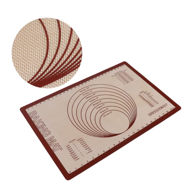 Silikon Glassfiber Bakeunderlag Deigmatte Bakeplate for Hjemmekjøkken Bakeri