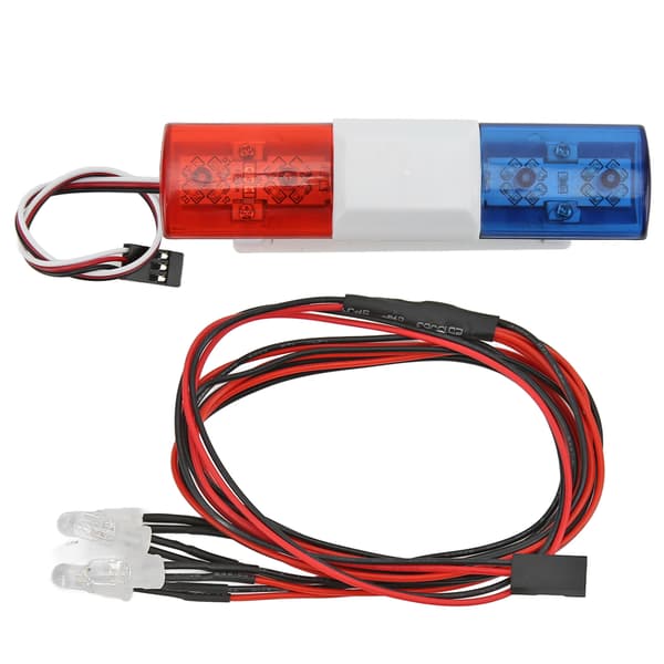 RC Bil LED Lamper Fjernkontroll Crawler Simulering Flash Bar 4 Hvitt Lys Oblate