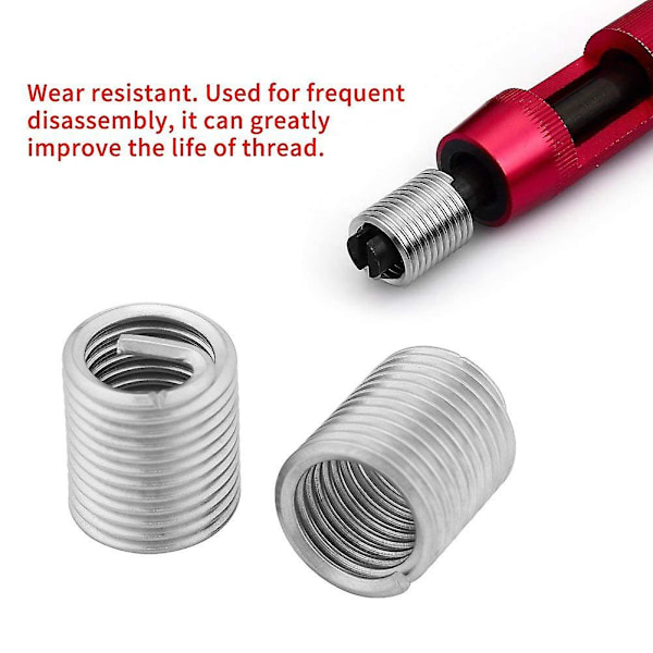 Gänginsatser M3 M4 M5 M6 M8 M10 M12 Rostfritt ståltråd Reparationsinsatser Sortiment