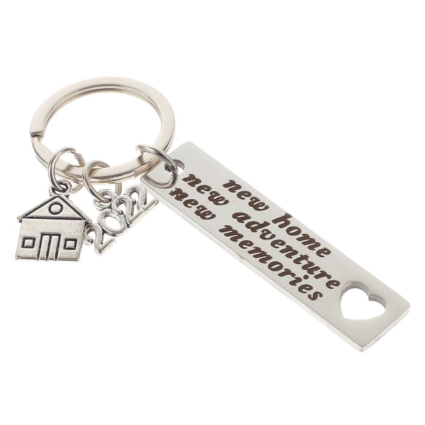 1 st Nyckelring Nyckelring i rostfritt stål Present Inflyttningsnyckelring Present