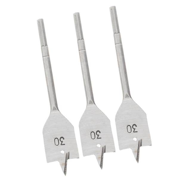 Platt Träborrsats 3 Delar Högkolstål 30 mm