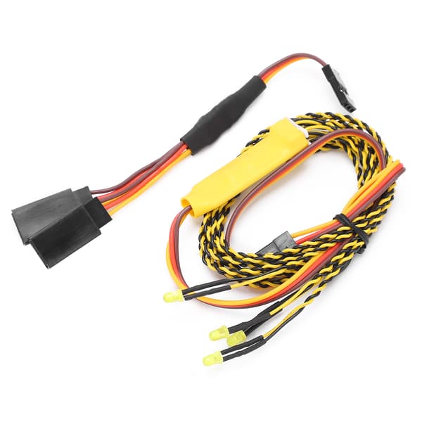 Blinkende lys til RC-bilmodel - 4LED blinklys og Y-kabelsæt