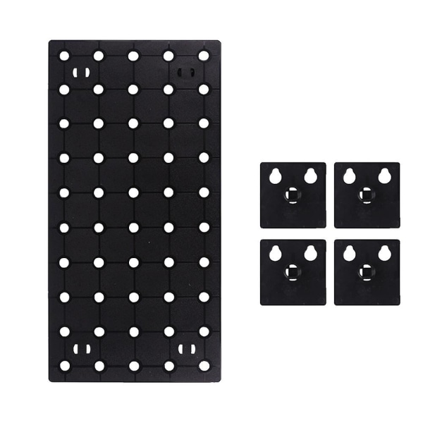 Väggkontroll Pegboard Rack Horisontell Pegboard - Lätt att installera Peg Boards S black