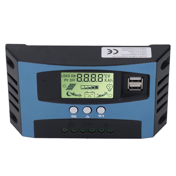 MPPT Solcelleladeregulator 3-faset Ladebeskyttelse Solcellepanel Batteriregulator 12V 24V 60A
