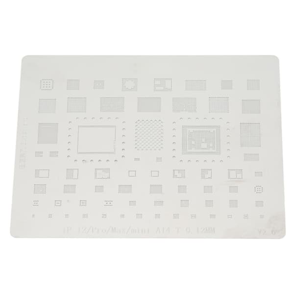 BGA Reballing Stencil Rustfrit Stål Loddemaske til IOS 12 Serien A14 CPU