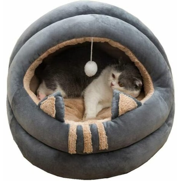 Kattehus - Medium størrelse rede - Velegnet til katte, killinger, hvalpe og hvalpe - Blød og behagelig seng til hele sæsonen