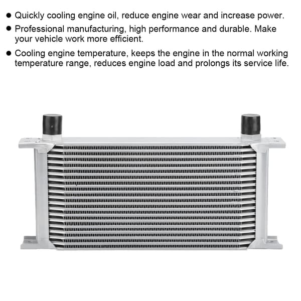 Brittisk typ 19-radig motoroljekylare kylsystem silver