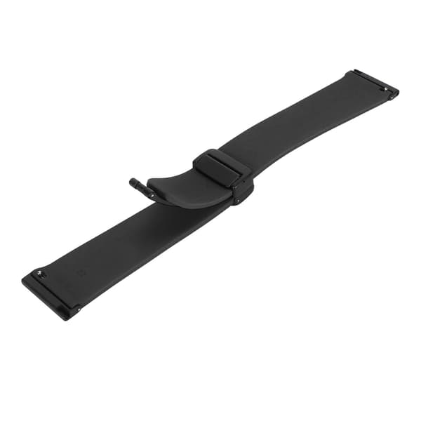 24 mm magnetisk foldbart spænde Quick Release silikonestrop til Suunto 7 9 D5i sort sportsur