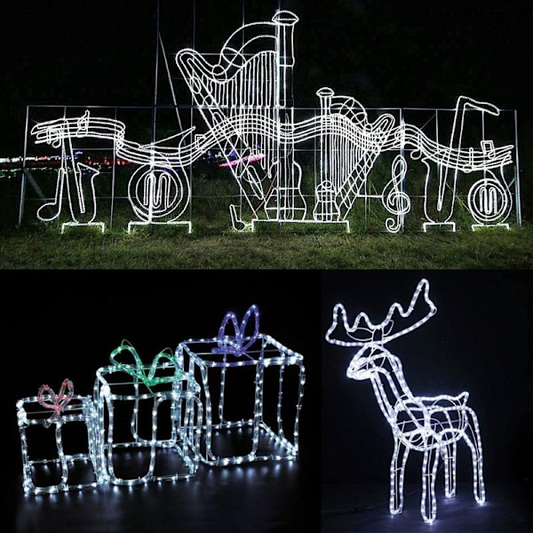 20M LED-reblys Vandtæt indendørs/udendørs IP44-reblys Cool White String Light Strip Lights, til udendørs, have,