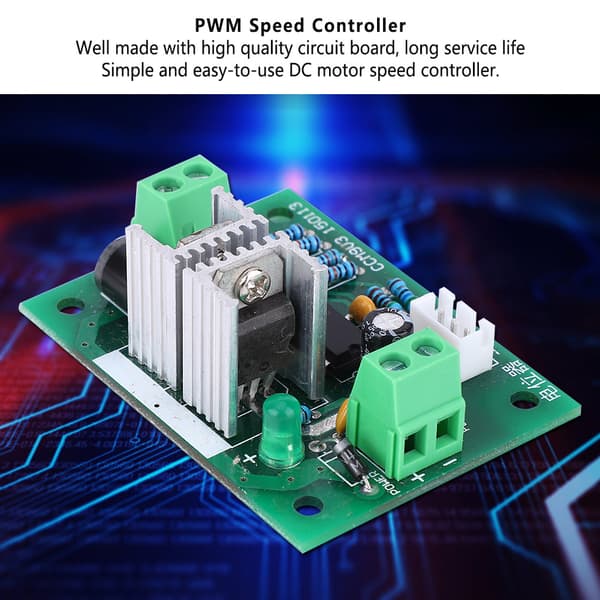 12-24V 6A DC Motor Hastighetskontrollmodul PWM Trinnløs Hastighetsregulering