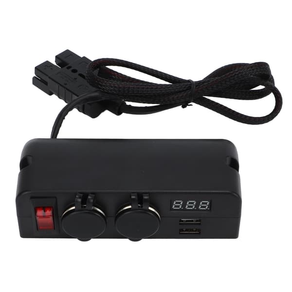 Billaderadapter 2 USB-lader Digital Skjerm Strømforsyning Batteriadapter