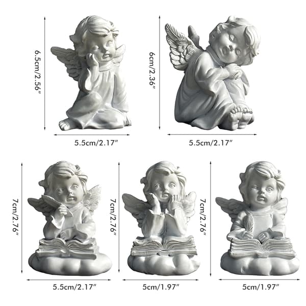 Engel Resin Hage Statue Fe Skulptur Hjem Dekor