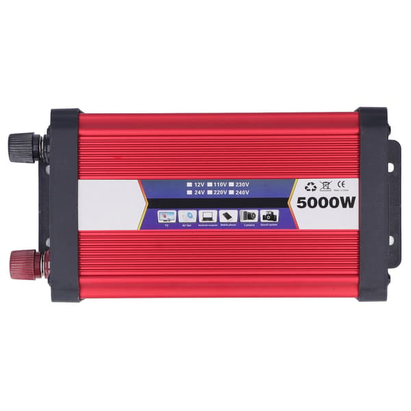 2000W 24V til 220V Modificeret Sinusbølge Køretøjsstrømomformer USB-opladeradapter