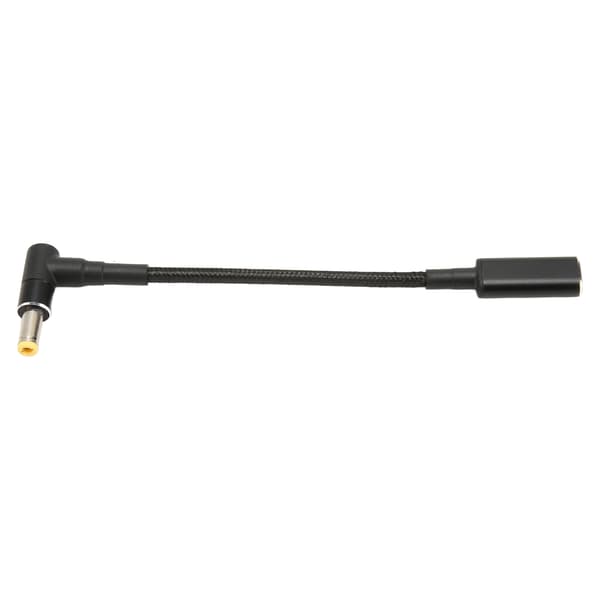 USB C till DC 5.5x2.5mm Adapter Nylonflätad 100W Dubbel Chip Säker Laptop Strömkontakt