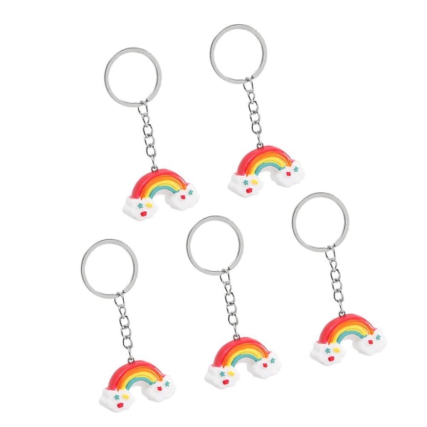 5st Rainbow Bridge Nyckelringar Rolig Unik Snygg Nyckeldekoration Nyckelring Liten present nyckelhållare för barn kvinnor