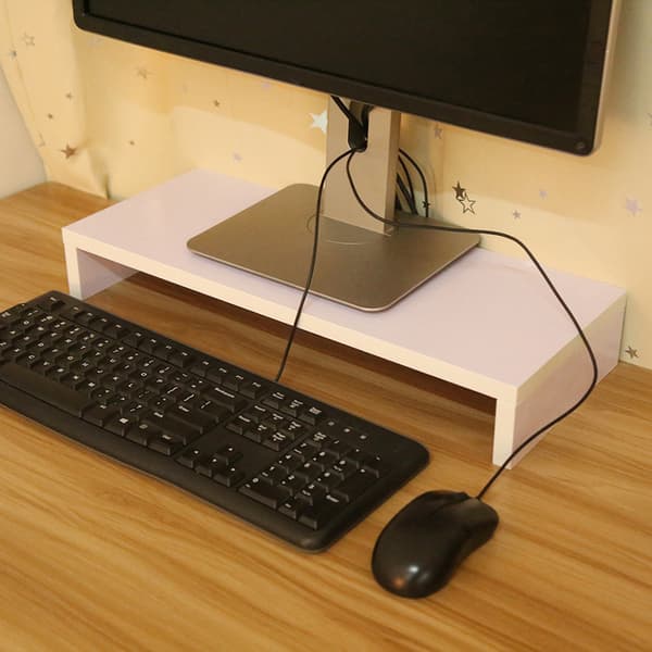 Træ LED-skærmstativ Riser Desktop Organizer Displayhylde Lilavit