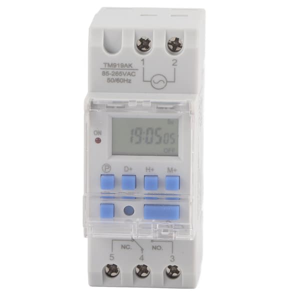Ukentlig 12 24 Timer Programmerbar LCD Timer 85 265V AC 16A Av Styring Tidsrelé