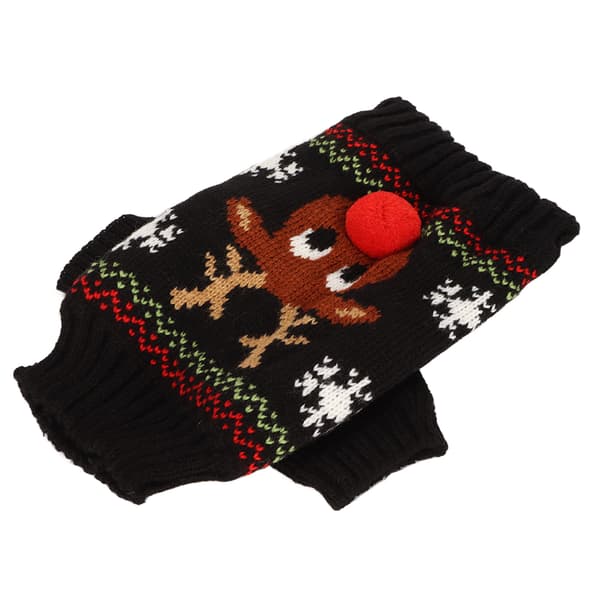 Lille Mellem Hund Juleferie Sne Sweater S Sort