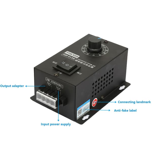 40A 12V 48V DC Motorhastighetskontroller for børstemotorer