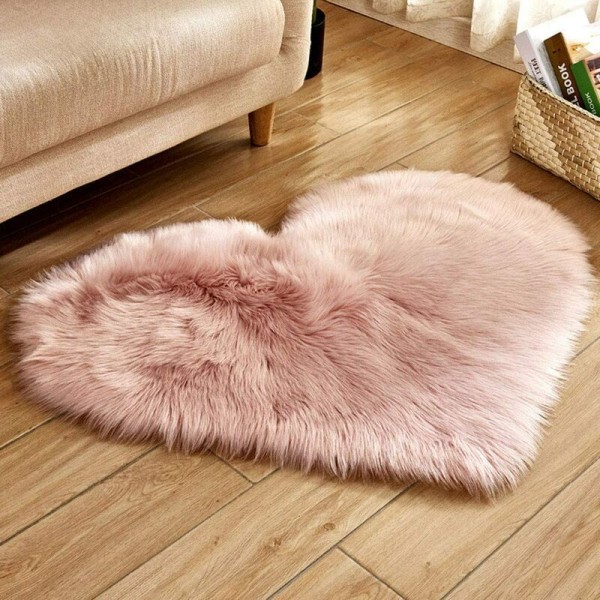 Ljusrosa kärlek plysch matta persika plysch kudde lämplig för vardagsrum, sovrum, arbetsrum och andra platser 40 * 50 cm，För