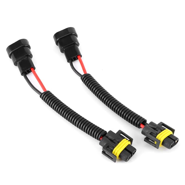2 STK 9005 9006 til H11 Headlight Bulb Adapter Converter Cable