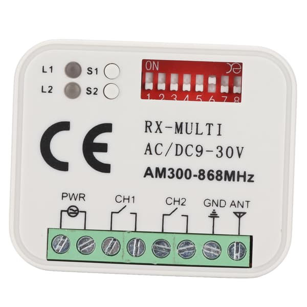 Universal Smart Trådløs 2-veis Fjernkontroll Brytermodul 300 til 868MHz Multi-Frekvens 9 til 30V